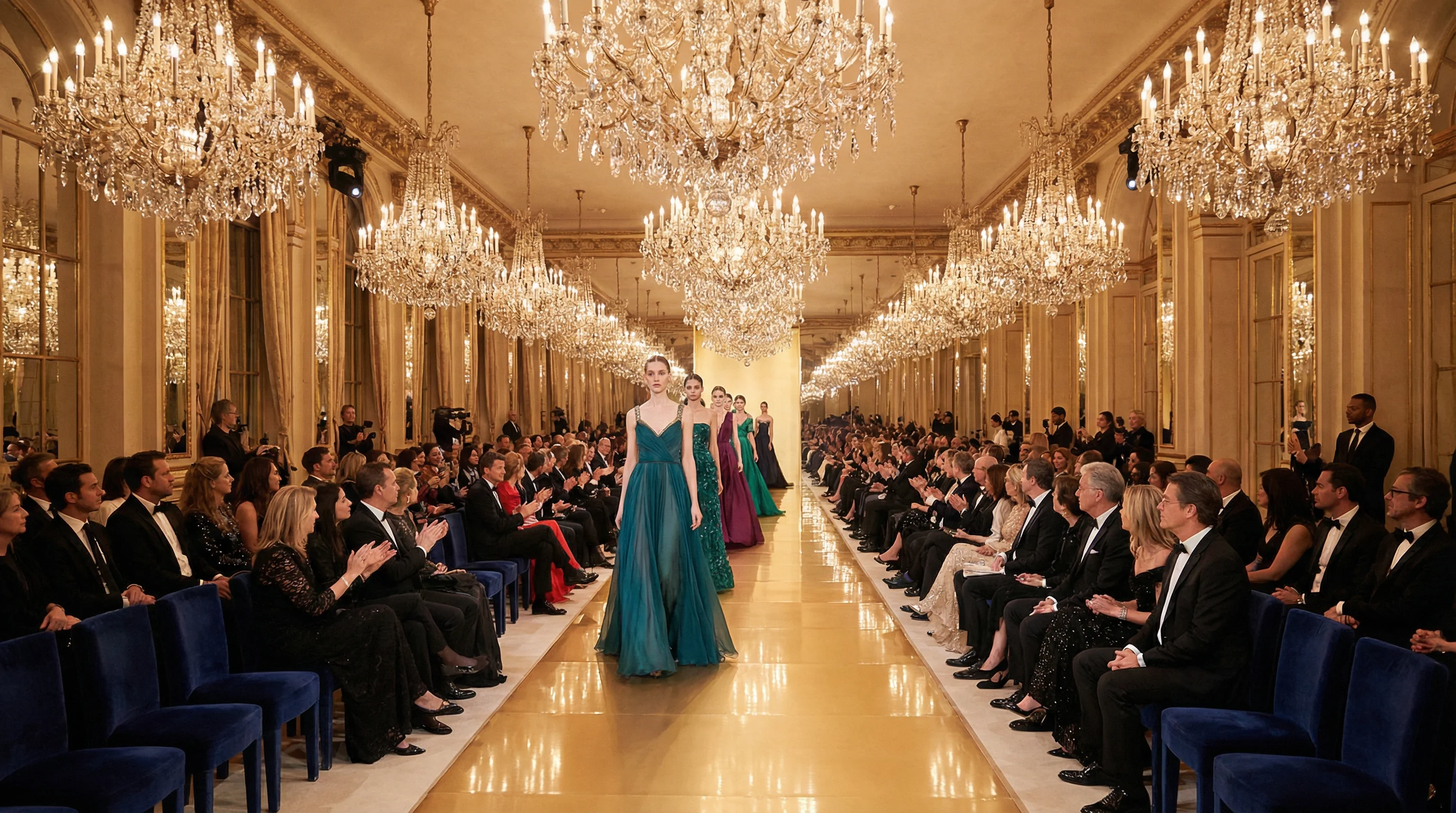 高级定制晚礼服展示，AG真人 时装秀精彩瞬间